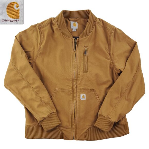 Carhartt Bomber Jacket Crawford Canvas 102524 Women's Large 12/14 - Picture 1 of 13